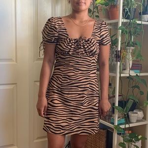 Trendy zebra print dress